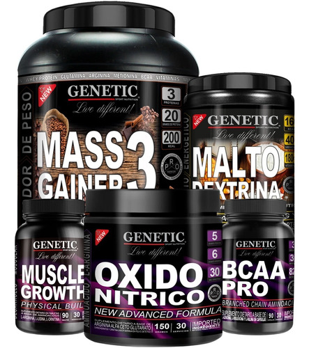 Anabol 5 Whey Gainer Muscle Growth Aminos Arginina Glucosa 