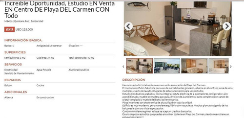 Imagen 3 de 23 de Increible Oportunidad, Estudio En Venta En Centro De Playa Del Carmen P3160