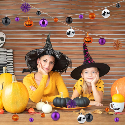 Conjunto De 61 Adornos Inastillables De Halloween Para Árbol