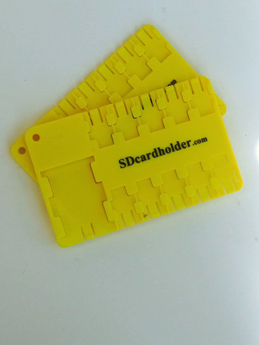 2 Estuche Para Micro Sd Soporte Organizador Amarillo.