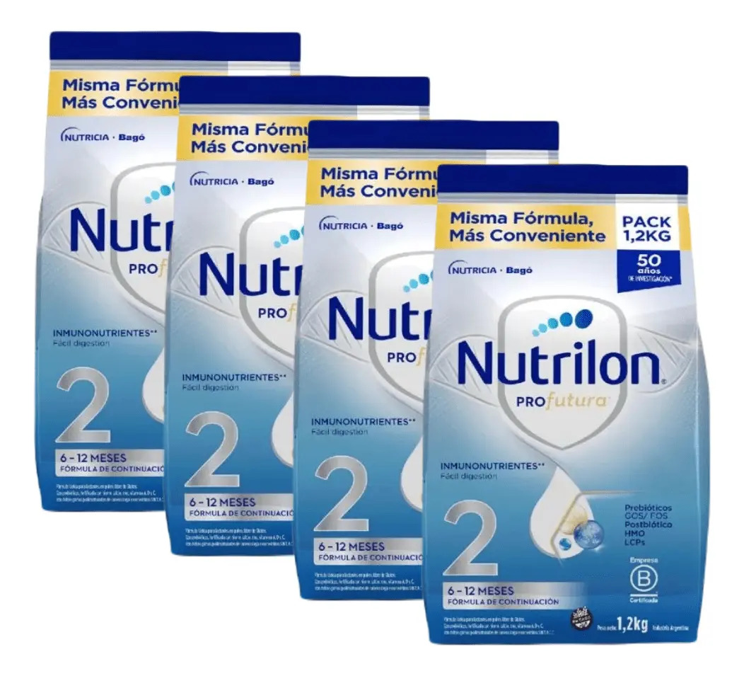 Nutrilon Profutura 2 Leche Fórmula en Polvo Pack 4x1.2kg 6-12 Meses