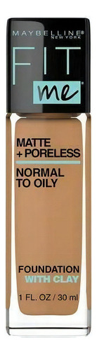 Base de maquillaje líquida Maybelline Fit Me Matte + Poreless Base De Maquillaje Maybelline Fit Me Matte + Poreless De 30ml tono 332 golden caramel - 30mL 30g