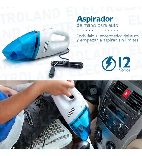 Aspiradora para coche Hotor, 12 V, aspiradora para coche de alta potencia  con succión fuerte. Auto aspiradora de mano para coche con luz LED, bolsa  de