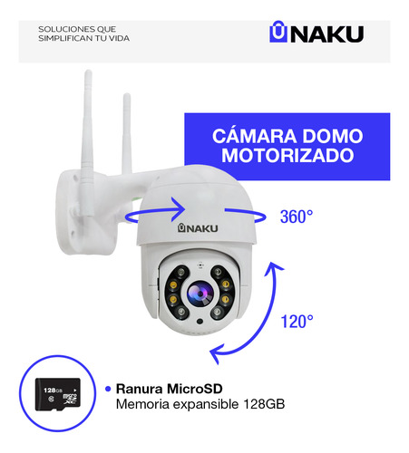 Kit X3 Cámara De Seguridad Wifi Ip Naku Cv-001 Full Hd Motorizada Nocturna 4mp