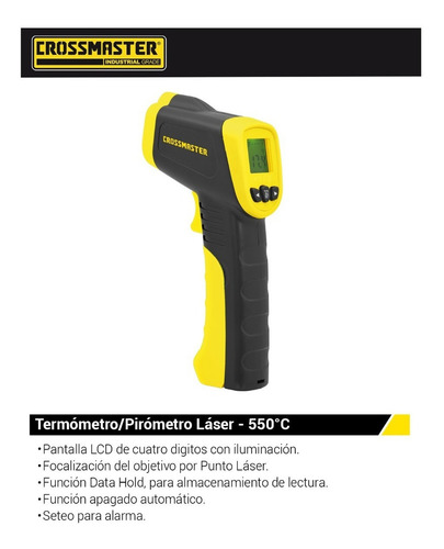 Termómetro Digital Láser 550ºc Crossmaster 9936195