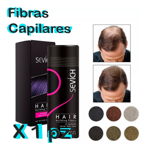 Sevich 25gr. Bote Fibras Capilares Calvicie Cabello Barba