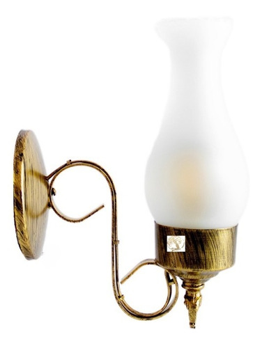 Arandela Luminaria Colonial Lampião Rustica Ouro Velho 270