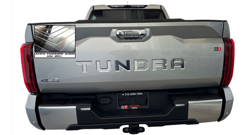  Letras Logotipo Tapa Batea  Toyota Tundra 2022 - 2023 Inox 