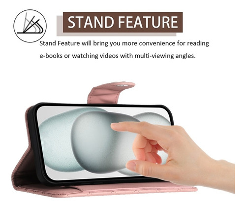 Funda De Flip Con Textura Romboidal Para Samsung, Con Correa