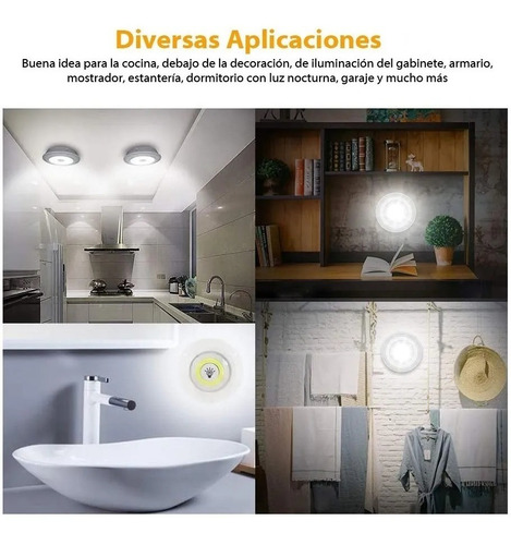 Imagen 7 de 8 de Combo Luz Led 1 Bombillos Inalámbricos + Control Remoto