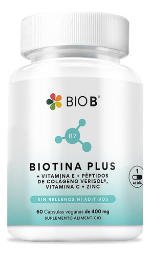 Bio B | Biotina Plus | 60 Cápsulas Veganas