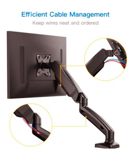 Rack Soporte Para Monitor/tv 13 A 27 PuLG Brazo Ergonómico