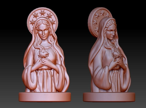 Escultura Virgen María Medio Cuerpo