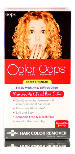 Removedor De Cor De Cabelo Color Oops Extra Strength 1 Aplic