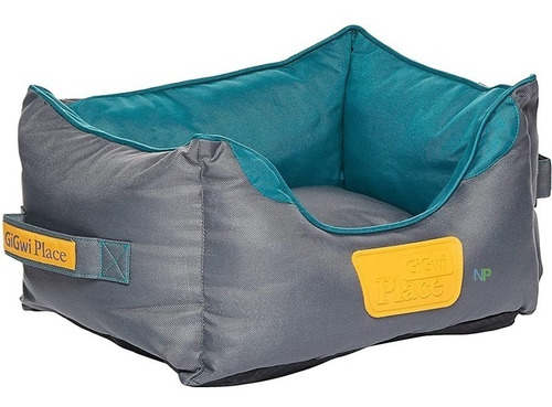 Imagen 6 de 9 de Cama Perro Gato Gigwi Place Gris/verde Large 65x55x25 Np