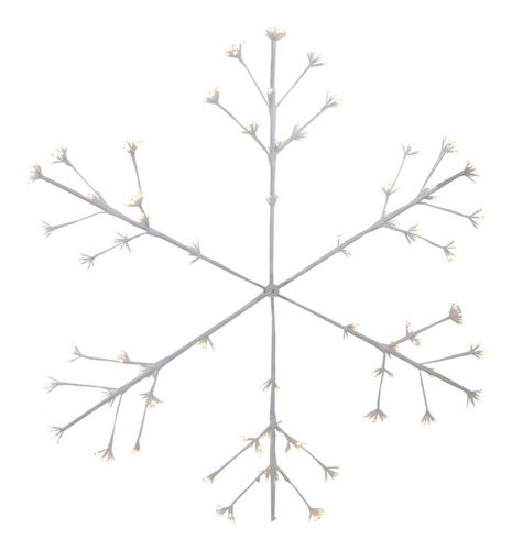 Copo De Nieve Blanco 150cm Decoración Navidad Luces Led