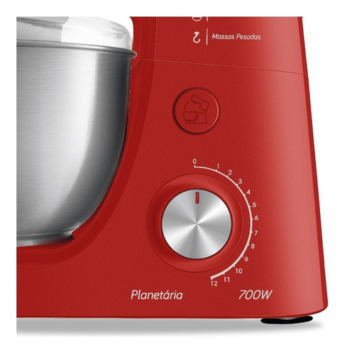 Batedeira Planetária Premium Inox Bp-02p-r-ti Mondial Cor Vermelho/inox Vermelho
