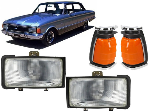 Juego Opticas + Giros Faros Ford Falcon 1988 1989 1990 1991