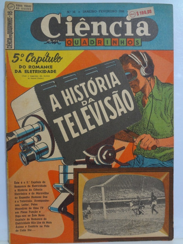 Ciência Em Quadrinhos Nº 16  História Da Televisão 1956 