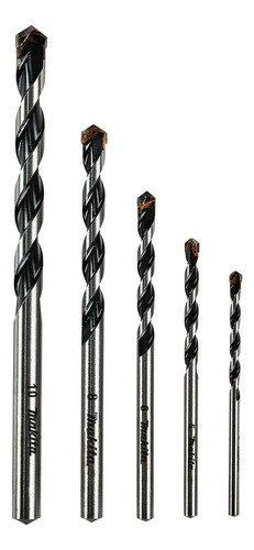 Set Brocas Multimaterial 4, 5, 6, 8, 10mm 5 Pzas - Makita