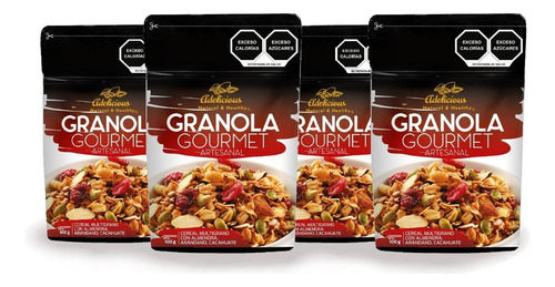 Adelicious Granola Gourmet 100 Gramos 4 Piezas