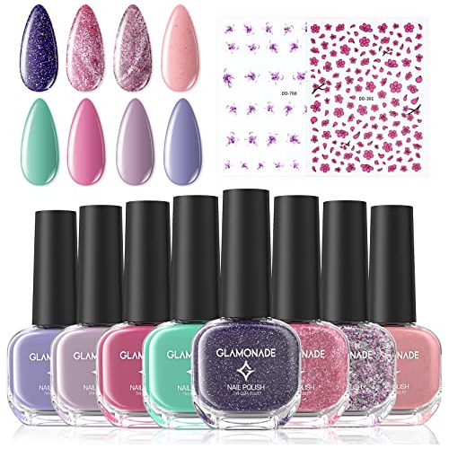 Glamonade Juego De Esmalte De Uñas No Tóxico A Base De Agua,