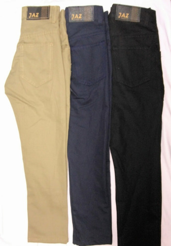 Pantalón Gabardina Chupin Varón Niño 4 Al 16 Corte De Jean 