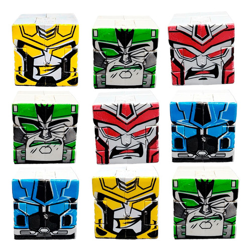 Muñeco Cubo Transformers Juguete Souvenir Piñata Regalo X 8