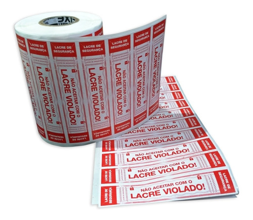 Imagem 1 de 7 de Lacre 95x20mm Pizza Marmitex Alimentos 5.000 Un Verm