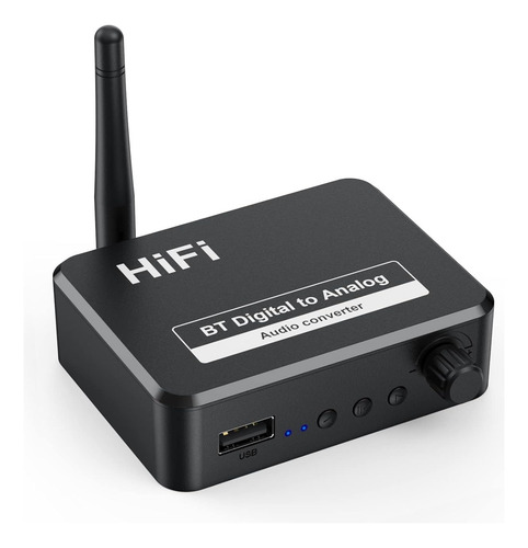 Convertidor Audio Optico Digital-analogo Receptor Bluetooth