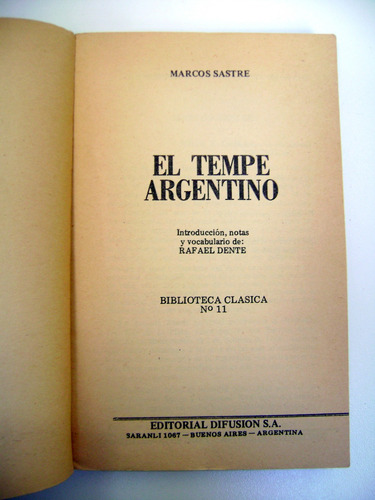 El Tempe Argentino Marcos Sastre Delta De Parana Tigre Boedo (Usado)