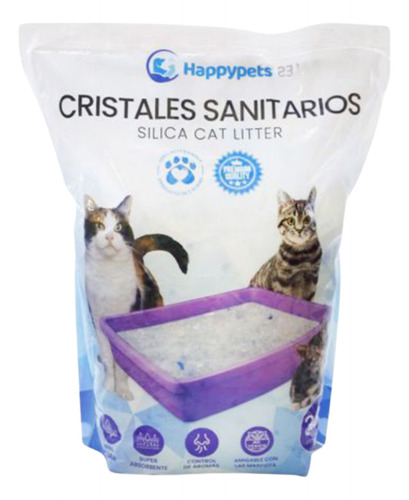 Arena Sanitaria Gato Con Cristales De Silica Bolsa De 3,8 Lt