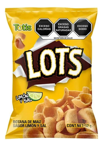 Botana Totis Lots Limón Y Sal 52 G