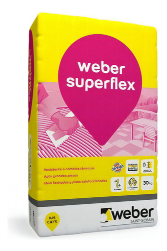 Pegamento Cerámicas Superflex Weber 30 K Interiorexterior Mm