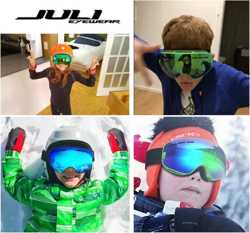 Juli - Gafas De Esquí Para Niños, Lentes Esféricas Intercamb