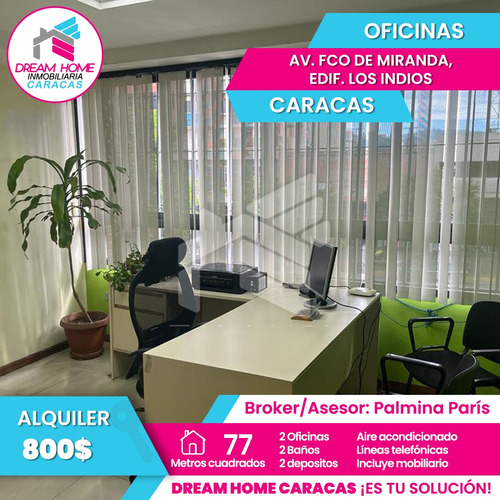 Apartamento De Oficinas En Alquiler Av. Francisco De Miranda - Edificio Los Indios