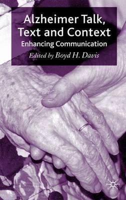 Libro Alzheimer Talk, Text And Context - B. Davis