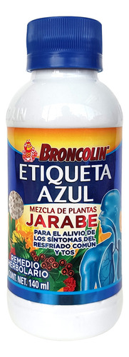 Jarabe Broncolin Etiqueta Azul 140ml Pack De 2 Frascos