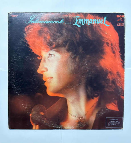 Emmanuel Lp Intimamente Con Poster 1980