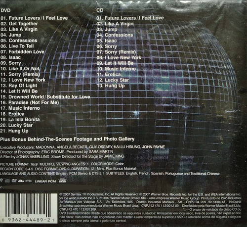 Cd Madonna (cd+dvd) The Confessions Tour Orig Relacrado Loja