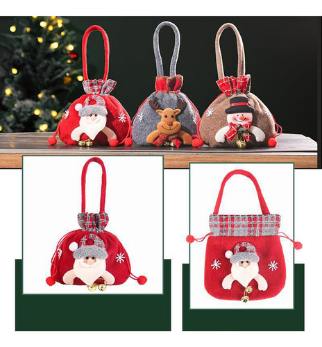 . Bolsa De Regalo Navideña Con Bolsillo Extraíble For