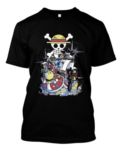 Camiseta Estampada One Piece Tripulación Merry