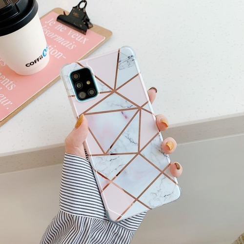 Imagen 5 de 10 de Funda Galaxy Marmol +pop Geometria Dama Mujer Protector Case
