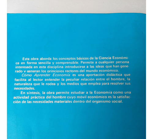 Cómo Aprender Economía -conceptos Básicos- S. Zorrilla A. (Usado)