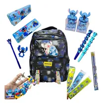 Comprar Kit Mochila Escolar Stitch Estojo Material Escolar Papelaria