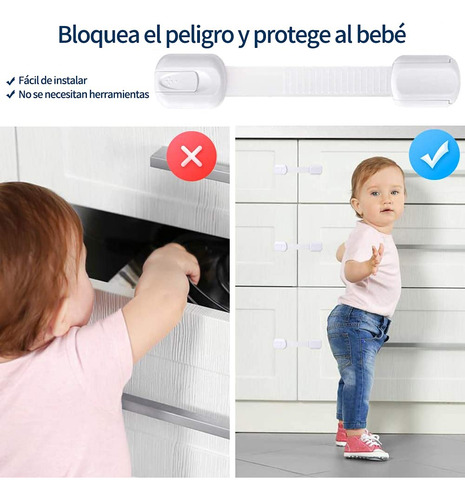 8 Piezas Cerraduras De Seguridad Para Niños, Seguros Para