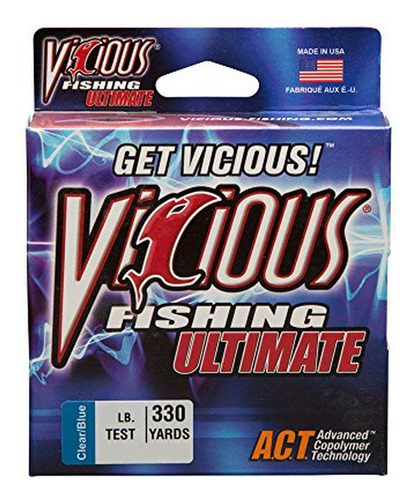 Vicious Fishing Vcb-10 Ultimate 330-yard Fishing Line, Azul