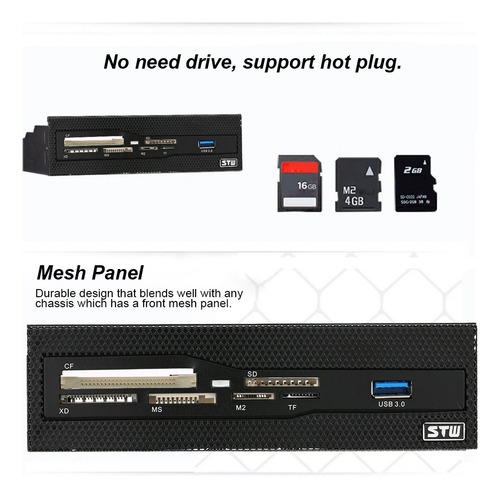 Lector Tarjeta De Memoria Interna Compact Flash Sd Cf Usb3.0