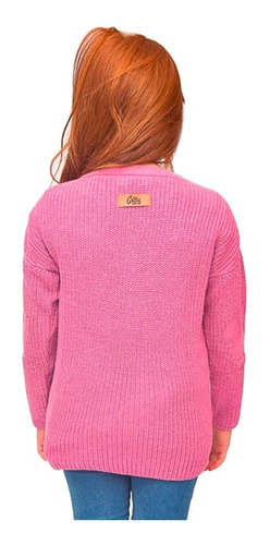 Imagen 5 de 6 de Witty Girls Sweater Rosa Corazon Abrigo Nena Niñas Ropa