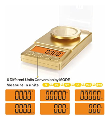 Uniweigh Báscula De Miligramos De 1.76 Oz/0.00 Oz,